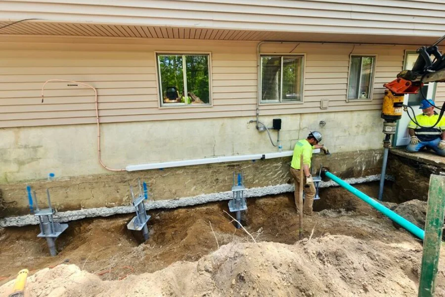Helical Pier Installation in Mount Washington, KY